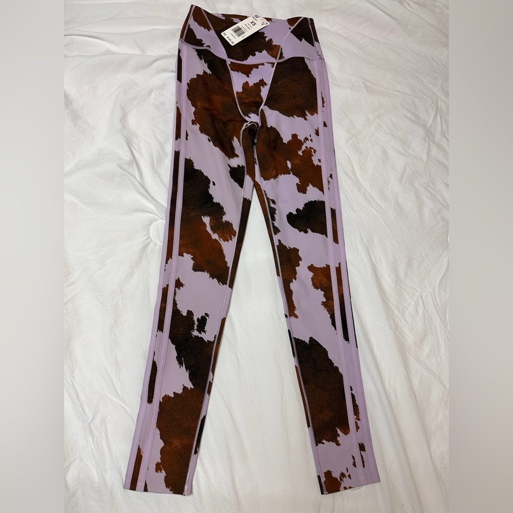IVY PARK X ADIDAS Pink and Brown Cow Print Leggings Sz XS NWT (B4)